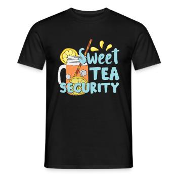 Sécurité du thé sucré - T-shirt homme - noir - Devant - AI Model Male 178 light (178cm)