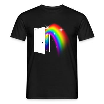 LGBT Regenbogenflagge - Männer T-Shirt - Schwarz - Vorne - AI Model Male 178 light (178cm)