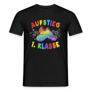 Aufstieg 1. Klasse Fußballer Fußballspieler - Männer T-Shirt - Schwarz - Vorne - AI Model Male 178 light (178cm)