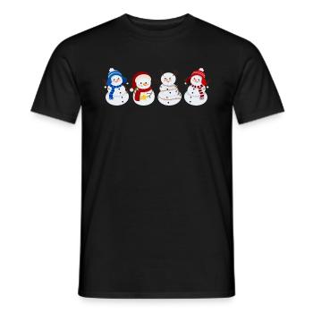 snowman. christmas gift - Men's T-Shirt - black - Front - AI Model Male 178 light (178cm)