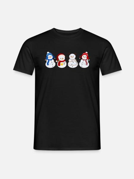 snowman. christmas gift - Men's T-Shirt - black