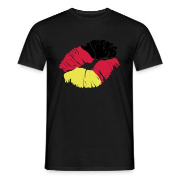 bisou allemagne - T-shirt homme - noir - Devant - AI Model Male 178 light (178cm)