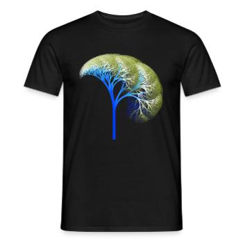 Fractal #97 - Men's T-Shirt - black - Front - AI Model Male 178 light (178cm)