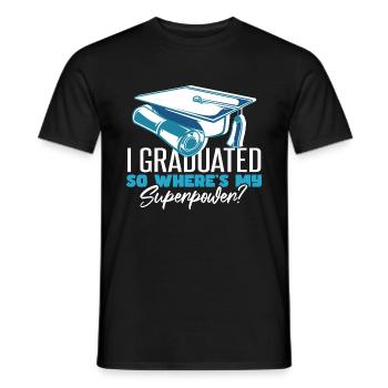 Diplôme de Master Universitaire Diplôme - T-shirt homme - noir - Devant - AI Model Male 178 light (178cm)