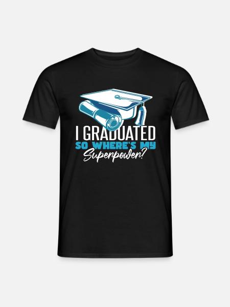 Graduated University Master Graduation - Men's T-Shirt - black