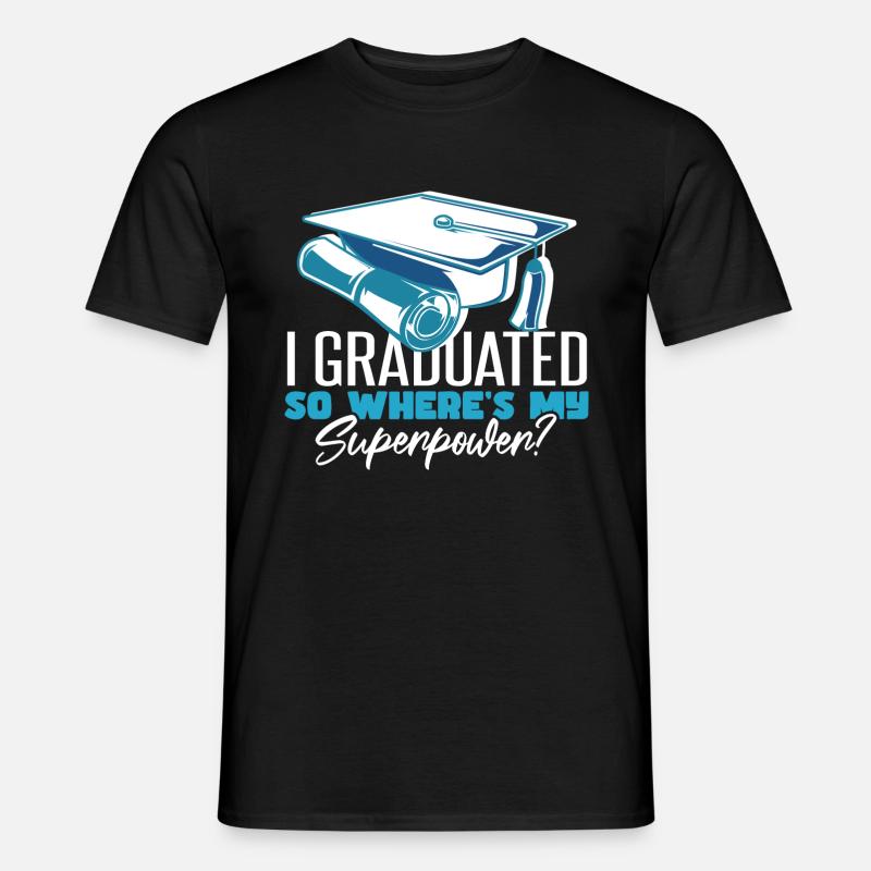 Graduated University Master Graduation - Men’s T-shirt - black