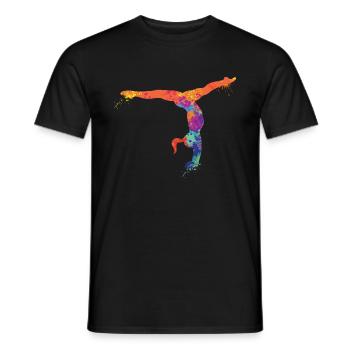 Kunstturnen Turnerin - Männer T-Shirt - Schwarz - Vorne - AI Model Male 178 light (178cm)
