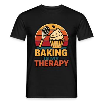 Gebäck – Retro Gebäck Design - Männer T-Shirt - Schwarz - Vorne - AI Model Male 178 light (178cm)