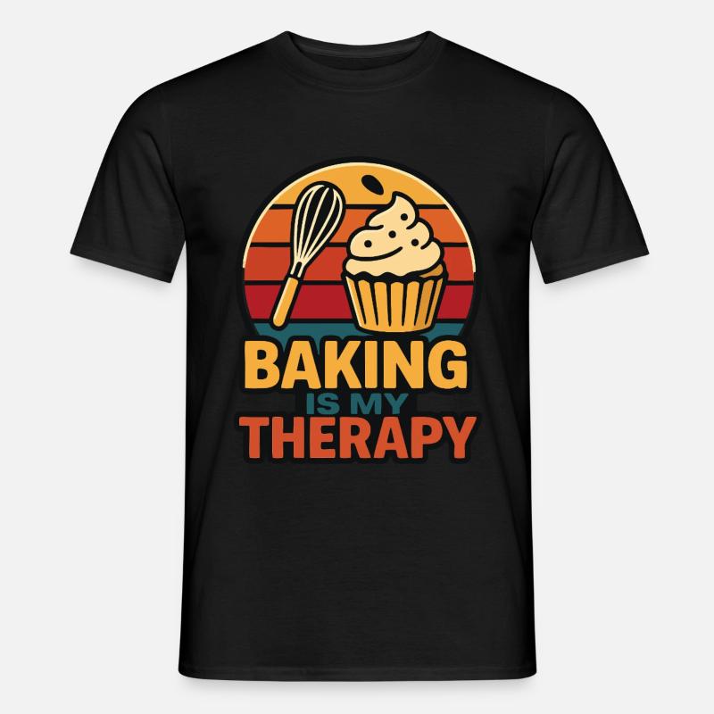 Gebäck – Retro Gebäck Design - Männer T-Shirt - Schwarz