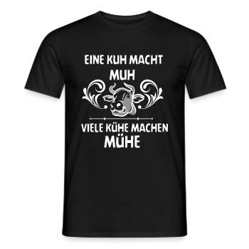 Landwirt Kuh - Männer T-Shirt - Schwarz - Vorne - AI Model Male 178 light (178cm)