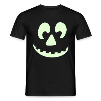 Halloween Monster Gesicht, Horror Kürbis Helloween - Männer T-Shirt - Schwarz - Vorne - AI Model Male 178 light (178cm)