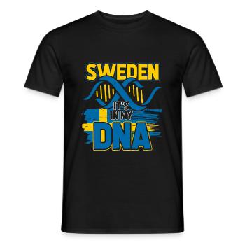 Schweden ist in meiner DNA - Männer T-Shirt - Schwarz - Vorne - AI Model Male 178 light (178cm)