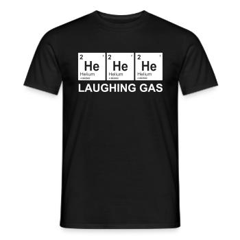 He He He Helium lachendes Gas - Männer T-Shirt - Schwarz - Vorne - AI Model Male 178 light (178cm)