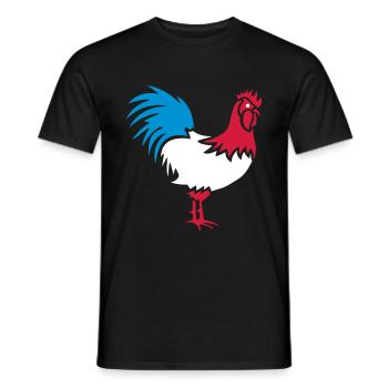 cock France - Men's T-Shirt - black - Front - AI Model Male 178 light (178cm)