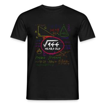 12. Geburtstag Mathe Wurzelrechnung Nerd - Männer T-Shirt - Schwarz - Vorne - AI Model Male 178 light (178cm)