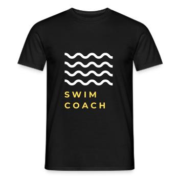 Natation Natation Natation Moniteur de natation Eau Sport - T-shirt homme - noir - Devant - AI Model Male 178 light (178cm)