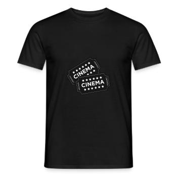 Cinema Tickets Tickets Icon Stars Movie Presentation - Men's T-Shirt - black - Front - AI Model Male 178 light (178cm)