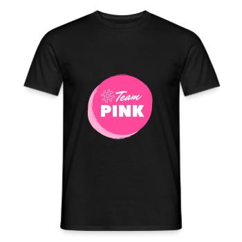 Team Pink Breast Cancer lutte contre le cancer en boucle - T-shirt homme - noir - Devant - AI Model Male 178 light (178cm)