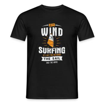 Windsurfing Sports - Men's T-Shirt - black - Front - AI Model Male 178 light (178cm)