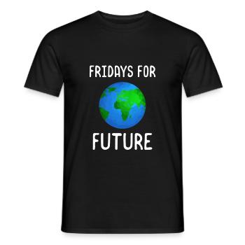 Fridays For Future Changement climatique Démonstration - T-shirt homme - noir - Devant - AI Model Male 178 light (178cm)