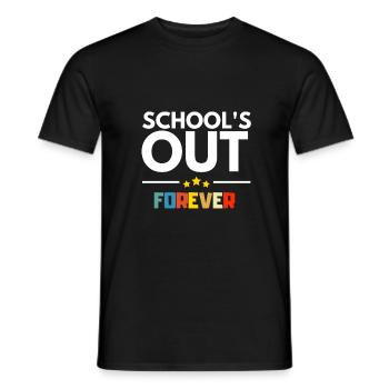 Schools Out School Closure Forever Graduation Abi - Men's T-Shirt - black - Front - AI Model Male 178 light (178cm)