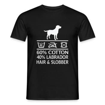 Hundehaare Labrador Witzig Lustig Hundebesitzer - Männer T-Shirt - Schwarz - Vorne - AI Model Male 178 light (178cm)