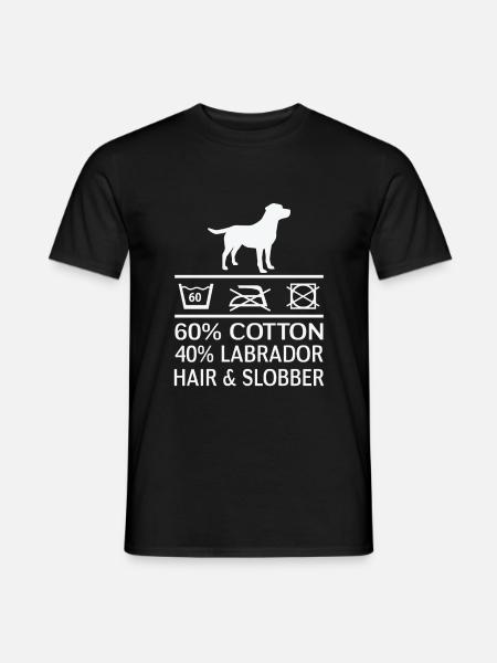 Hundehaare Labrador Witzig Lustig Hundebesitzer - Männer T-Shirt - Schwarz