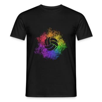 Volleyball Sport - Männer T-Shirt - Schwarz - Vorne - AI Model Male 178 light (178cm)