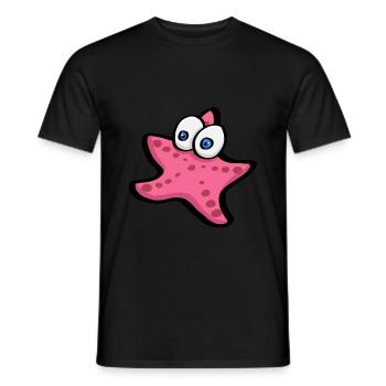 Seestern Erschrocken - Männer T-Shirt - Schwarz - Vorne - AI Model Male 178 light (178cm)
