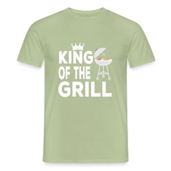 King Grill Grill Barbecue King Bbq Season - Men's T-Shirt - sage - Front - AI Model Male 178 light (178cm)