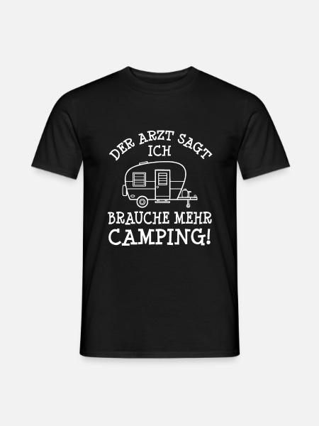 Arzt Hobby Camping Campingspruch Spruch Wohnwagen - Männer T-Shirt - Schwarz