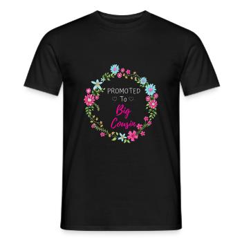 Big Cousin Cousin Cousinchen Family Relatives - Men's T-Shirt - black - Front - AI Model Male 178 light (178cm)