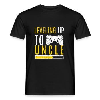 Level Up Onkel Familie Neffe Kind Schwangerschaft - Männer T-Shirt - Schwarz - Vorne - AI Model Male 178 light (178cm)