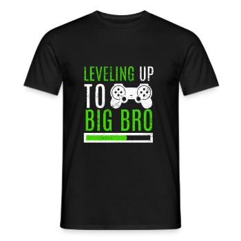 Großer Bruder Level Up Brüder Familie Neugeborenes - Männer T-Shirt - Schwarz - Vorne - AI Model Male 178 light (178cm)