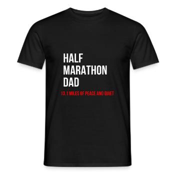 Demi-marathon papa papa 13,1 milles course de repos - T-shirt homme - noir - Devant - AI Model Male 178 light (178cm)