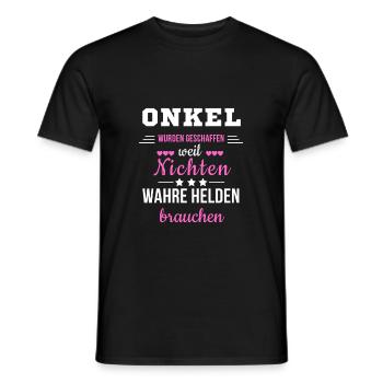 Uncle Nieces Saying Family Heroes Role Model Family - Men's T-Shirt - black - Front - AI Model Male 178 light (178cm)