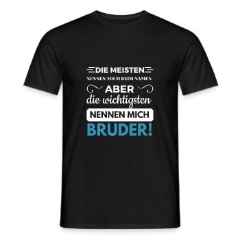 Frère cœur famille frère dire frères et soeurs Brudi - T-shirt homme - noir - Devant - AI Model Male 178 light (178cm)