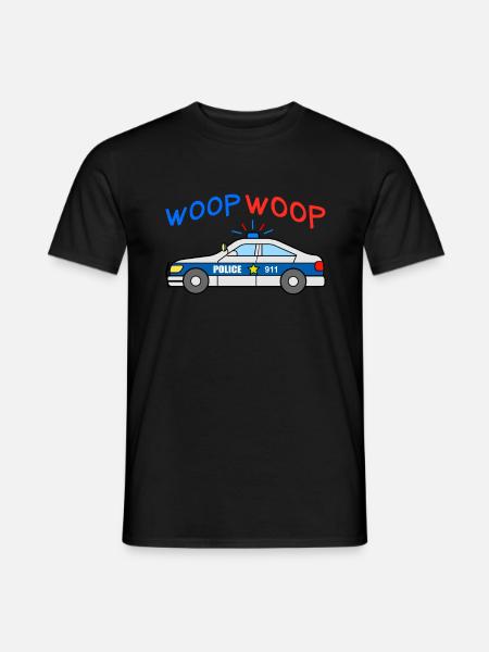 USA Polizeiauto Streifenwagen - Männer T-Shirt - Schwarz