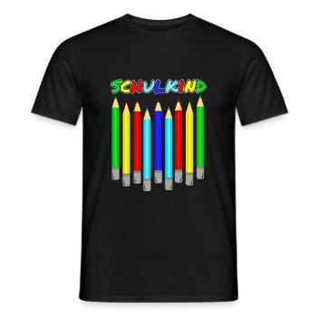 Crayons d'écolier Rentrée scolaire Scolaire - T-shirt homme - noir - Devant - AI Model Male 178 light (178cm)