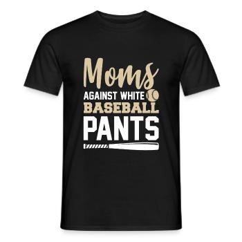Moms Against White Baseball Pants - T-shirt homme - noir - Devant - AI Model Male 178 light (178cm)
