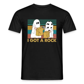 J'ai eu un rocher drôle halloween - T-shirt homme - noir - Devant - AI Model Male 178 light (178cm)