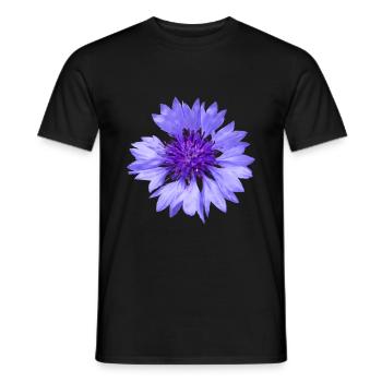 bleuet bleu, fleur, fleurs, fleurs, fleurs, jardin - T-shirt homme - noir - Devant - AI Model Male 178 light (178cm)
