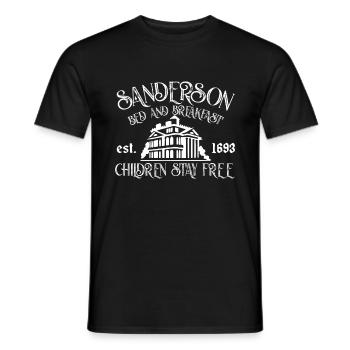 Sanderson Bed and Breakfast Est 1693 Enfants séjournent - T-shirt homme - noir - Devant - AI Model Male 178 light (178cm)