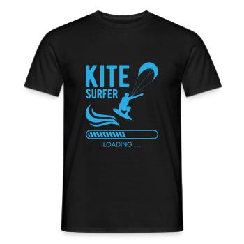 Kite Surfer Loading Future Kitesurfer Sea - Men's T-Shirt - black - Front - AI Model Male 178 light (178cm)