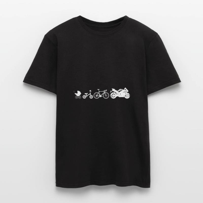 Evolution Stroller Bicycle Motorcycle for Bikers Men’s T-shirt