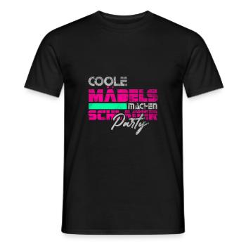 Schlager Party Cool girls costume - Men's T-Shirt - black - Front - AI Model Male 178 light (178cm)