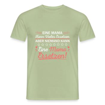 Niemand kann eine Mama Ersetzen Mutterliebe Spruch - Männer T-Shirt - Sage - Vorne - AI Model Male 178 light (178cm)