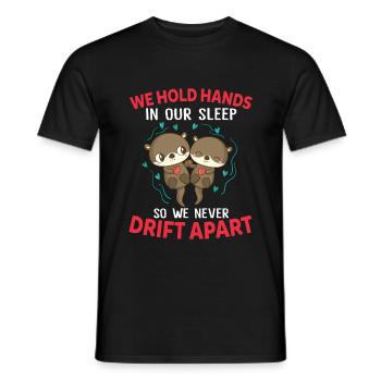 We Hold Hands In Our Sleep So We Never Drift Apart - Männer T-Shirt - Schwarz - Vorne - AI Model Male 178 light (178cm)