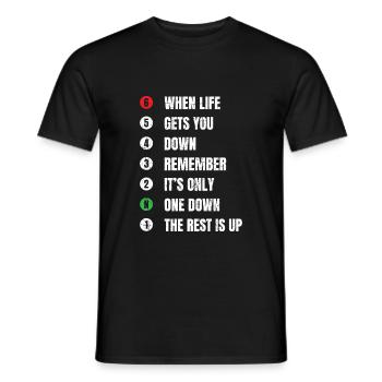Motorradfahrer Spruch Biker Motorrad Schaltung - Männer T-Shirt - Schwarz - Vorne - AI Model Male 178 light (178cm)
