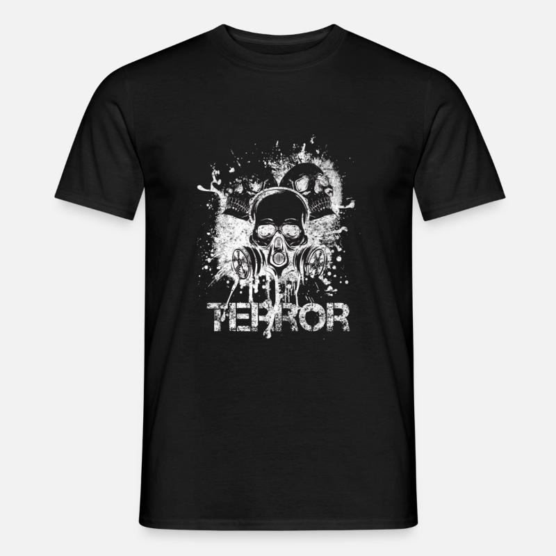 Terror Uptempo Speedcore Skull Geschenk - Männer T-Shirt - Schwarz